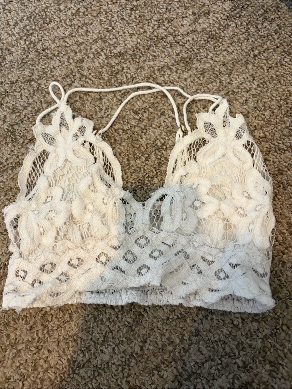 Free people Adele white bralette